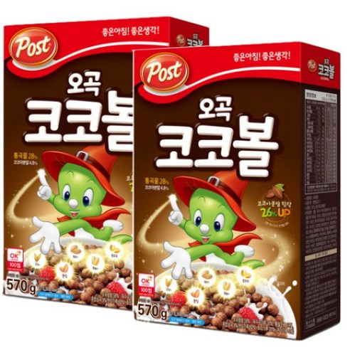 포스트 오곡 코코볼570g x2개입, 570g, 2개