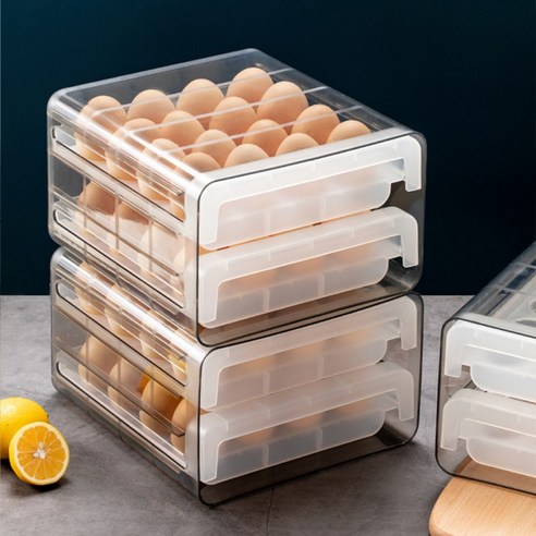 투명 32구 대용량 슬라이딩에그박스 에그트레이 계란케이스 달걀보관함