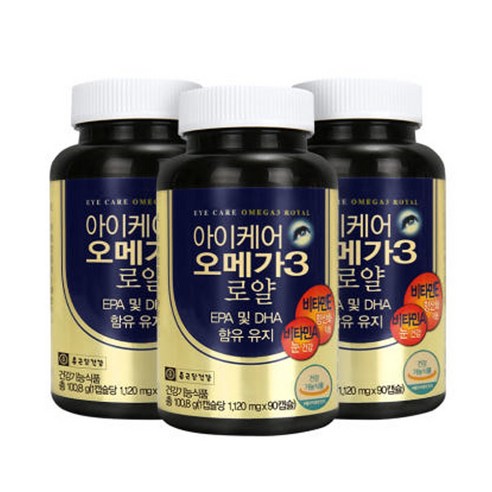 종근당건강 아이케어 오메가3 로얄, 90정, 3개