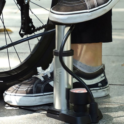 휴대용 펌프기계 바람 펌프 다용도 넣기 축구공 자전거 비상용 공 미니 에어 주입기, 1자전거펌프-골드, 1개