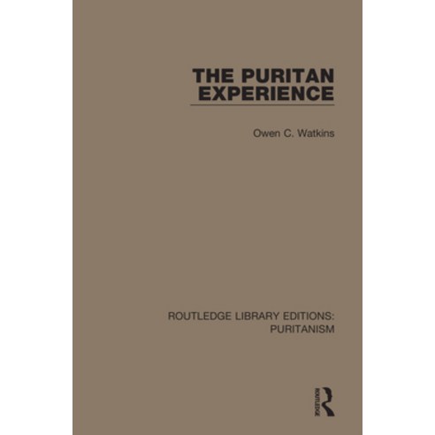 (영문도서) The Puritan Experience Paperback, Routledge, English, 9780367628772