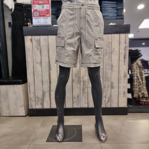 버커루 남성 나일론 스판 카고 5부 밴딩 팬츠 11 B242PT491P