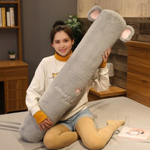 만화 긴 수면 지원 베개 임신 바디 목 베개 베개 침대 베개 경추 베개 쿠션 봉제 선물, 90cm, Color E