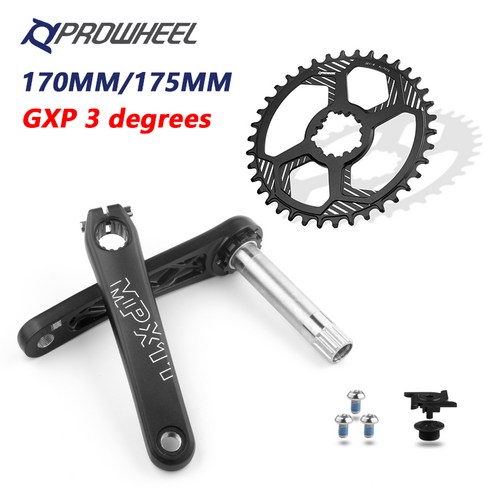 PROWHEEL MTB 자전거 크랭크 셋 170/175mm MTB 자전거 GXP 체인 링 SRAM XX1 XO1 X1 GX XO X9 용 하단 브래킷이있는, 170mm