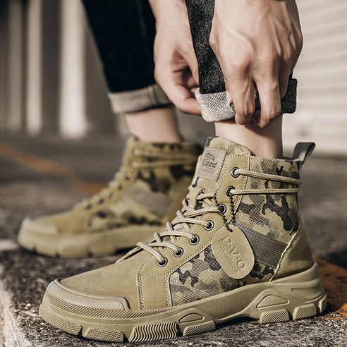 남성용 미끄럼방지 하이탑 편안한 부츠 Men''s boots