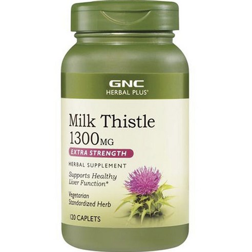 GNC 밀크시슬 1300mg 캐플렛, 120개, 1개