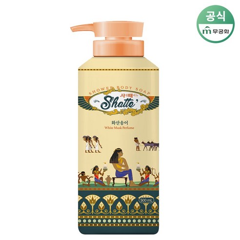 [대용량 각질케어] 무궁화 샤워때비누 화산송이 900ml, 6개