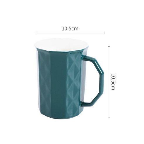 DFMEI.커피잔 세트요.Coffee cup set세라믹 머그컵 컬러 북유럽 컵 심플 대용량 가정용 컵 오피스 물컵 선물입니다, 호수 블루, DFMEI.401-500ml.