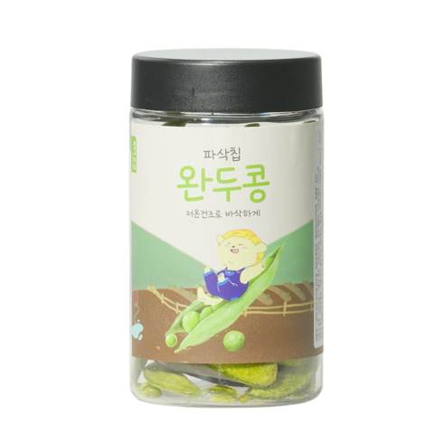 댕댕이연구소 강아지 디디랩 파삭칩 저온건조 과일 채소 간식, 1개, 50g, 완두콩