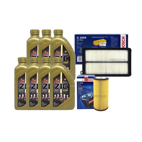 다양한 차종에서 사용 가능한 엔진오일, DPF 차량에 적합, 100% 합성유, PAO 함유, 에어 필터 세트 포함