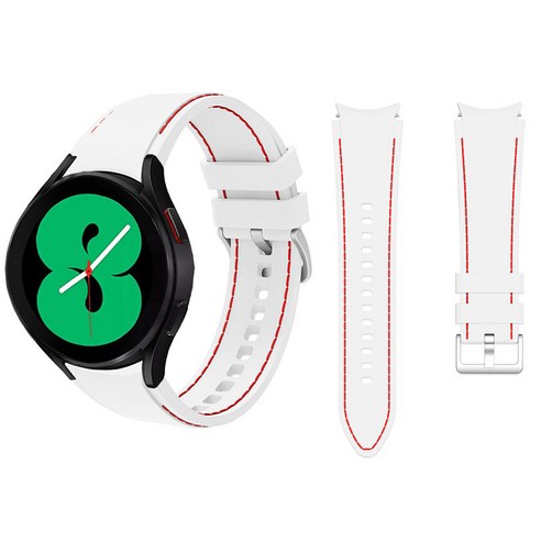 삼성 갤럭시 시계 4 실리콘 스포츠 팔찌 밴드, White, Galaxy watch 4 40mm