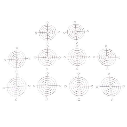 10Pcs 컴퓨터 케이스 냉각 팬 손가락 가드 금속 그릴 수호자 8cm X 8cm, 설명, 실버