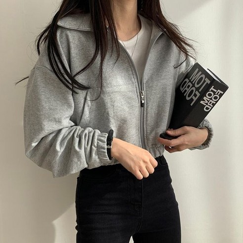 [쿠팡] 크롭 캐주얼 집업 점퍼 루즈핏 아노락 아우터 조깅룩 데일리