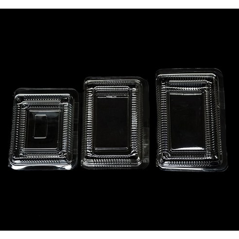 PET 투명도시락 소 100개 일회용 사각도시락용기 꼬마김밥도시락, 1개