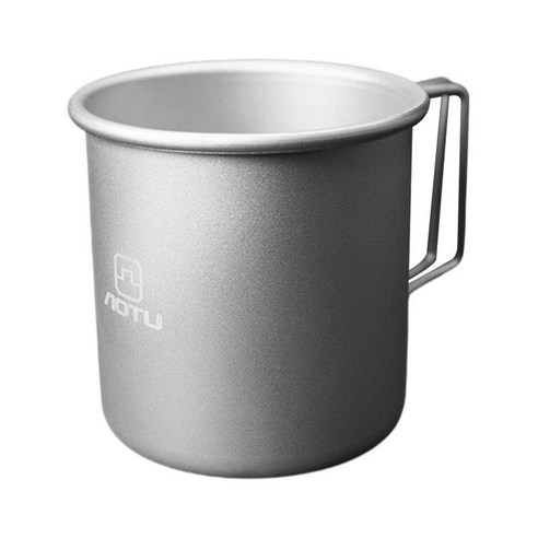 접이식 손잡이 병 컵이있는 캠핑 머그잔 야외 하이킹 초경량 커피 차 물 컵, 은, 300ml, 알루미늄 합금