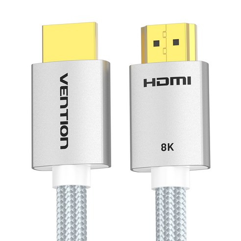 벤션 8K 아이언실버 HDMI V2.1 모니터 케이블, 1개, 0.5m