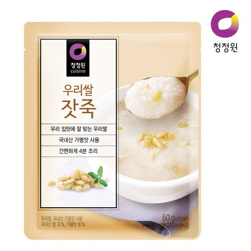 청정원 우리쌀 잣죽 60g x1개, 1개
