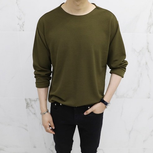 아도르클래식 긴팔 5컬러 보트넥 라운드 스판 좋은 봄 가을 티셔츠