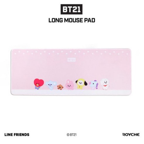 BT21 우주스타 베이비 데스크 마우스 장패드 BT21-BABY, 혼합 색상, 1개