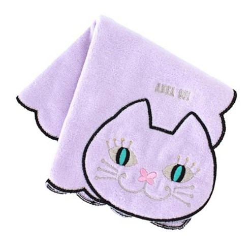 안나수이 고양이 손수건 베이지 25cm 면100%