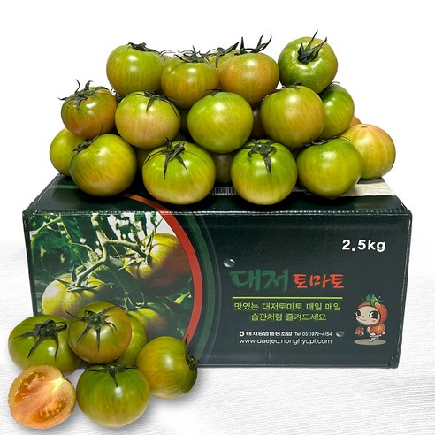 프리미엄 대저 짭짤이 토마토 당도선별, 1개, 2.5kg (로얄과 S~2S)