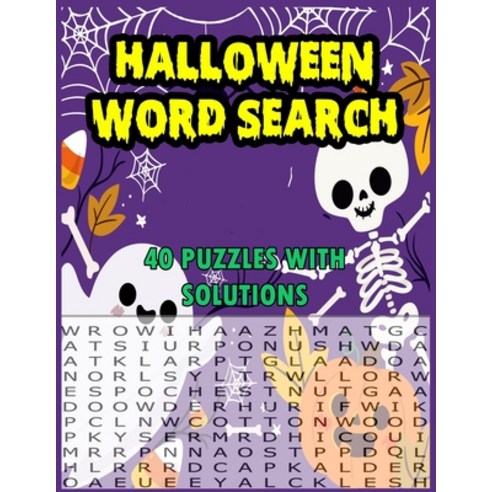 Halloween word search 40 puzzles with solutions: puzzles book for adults 40 puzzles 14x14 challenge ... Paperback, Independently Published