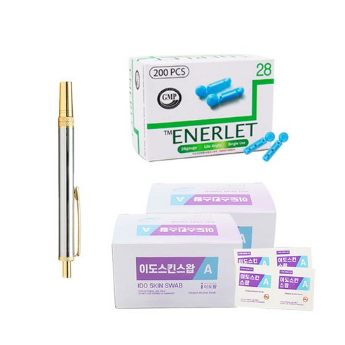 MedAll 사혈기 세트, 스텐+침200+알콜솜200, 1개