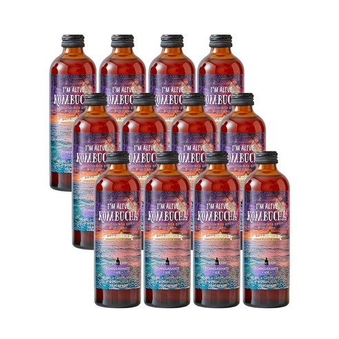 아임얼라이브 유기농 콤부차 315ml, 석류 12병, 12개