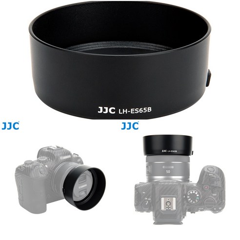 캐논 RF 50mm f/1.8 STM 렌즈 보호 및 이미지 품질 향상을 위한 JJC ES-65B 렌즈 후드