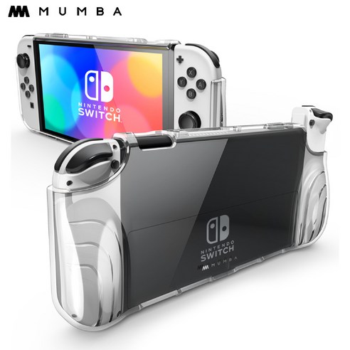 Mumba 닌텐도 스위치 OLED 케이스 콘솔 및 조이콘 호환 보호커버 2021, Clear