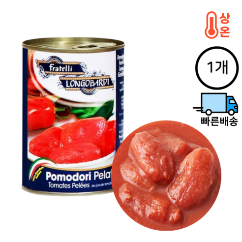 프라텔리롱고바디 포모도리 펠라티 토마토 홀, 400g, 1개