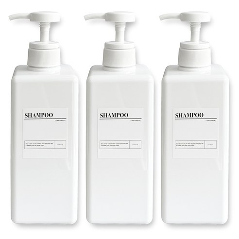 뉴앤룩 PETG소재 욕실디스펜서 4color, 화이트, 3개, 650ml