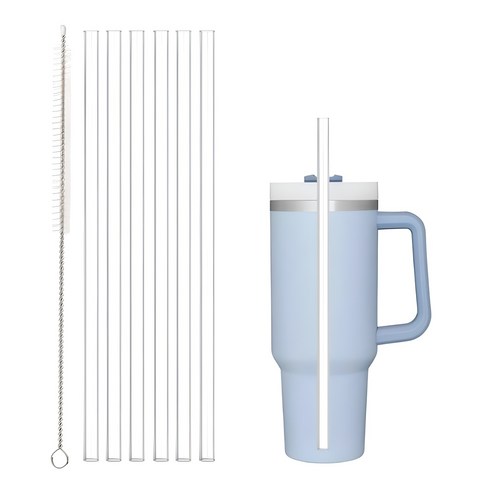 스탠리 스타벅스 30 40oz 887ml 1.18L 텀블러 호환 트라이탄 빨대 6p + 세척솔 세트, 1개