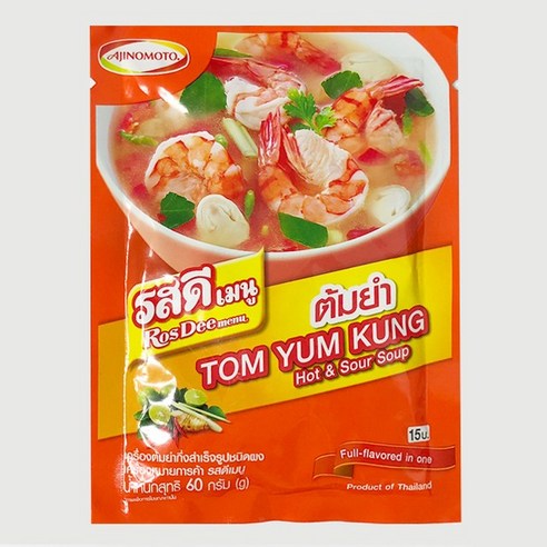 태국 로띠 똠양꿍 파우더 60g x 5개 똠양꿍재료 태국조미료 Tom Yum Kung Powder 60g