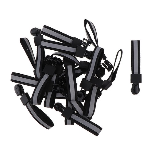 Ursmart 20pcs 금속 지퍼 풀러 웨빙 코드 지퍼 슬라이더/지퍼 풀러 지퍼 버클 DIY 재봉 액세서리, 형광, 폴리 에스터 금속
