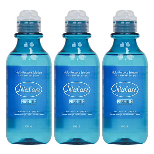 휴메디솔 닉스케어 프리미엄 렌즈 세정액, 3개, 160ml