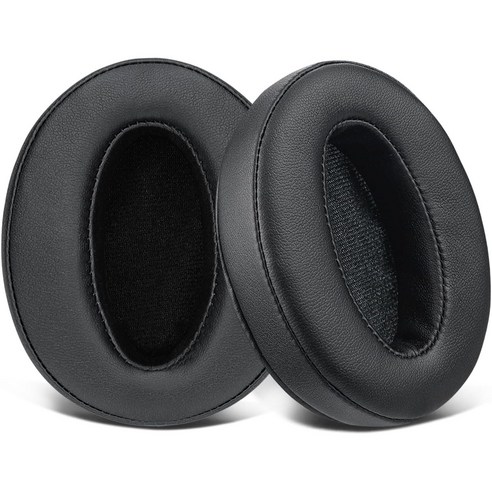 SOULWIT 교체용 이어패드-호환 모델 젠하이저 Sennheiser HD4.50/HD 4.50BT/HD 4.50SE/HD 4.40BT/HD 450/HD 450BT 헤드폰 1쌍, Protein Leather, Black, 1개