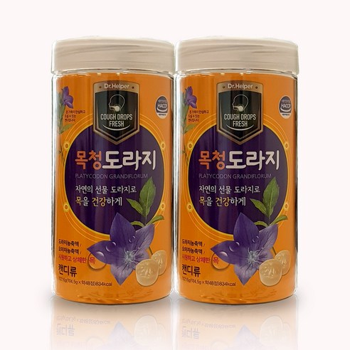 닥터헬퍼 목청 도라지 48개입/목청 목캔디 사탕, 216g, 2개