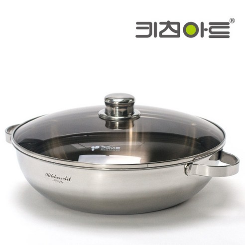 키친아트 통5중 32CM 인덕션 궁중전골냄비 샤브샤브 밀푀유나베 업소용 캠핑 인덕션용 남비, 단품, 단품