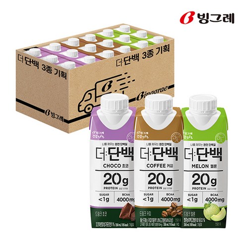 빙그레 더단백 드링크 250ml 3종 기획(초코 커피 메론), 단품