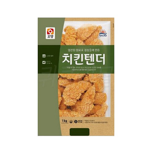 사조 오양 치킨텐더 1Kg, 1kg, 10개