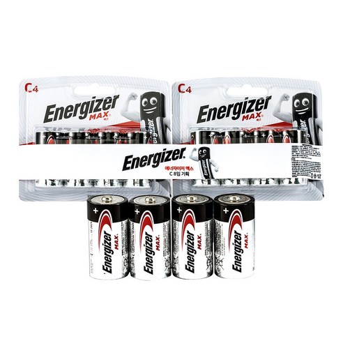 에너자이저 맥스 C형 건전지 8입 기획팩, 8개입, 1세트