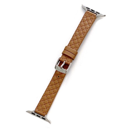 애플워치 호환 가죽 스퀘어 스트랩, 브라운, 38/40/41mm