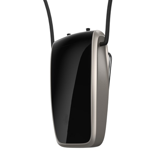 노 브랜드 휴대용 공기 청정기 목걸이 착용형 미니 여행용 크기 USB 충전 청정기 이온화 장치 샴페인 골드, 필터