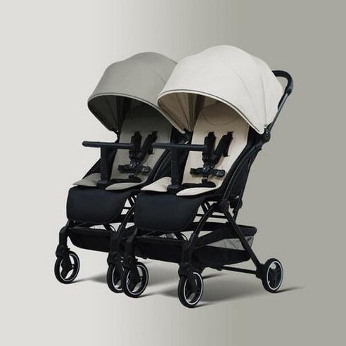 와이업 기내반입 트윈 쌍둥이유모차 지니에스, 올리브/올리브 시트