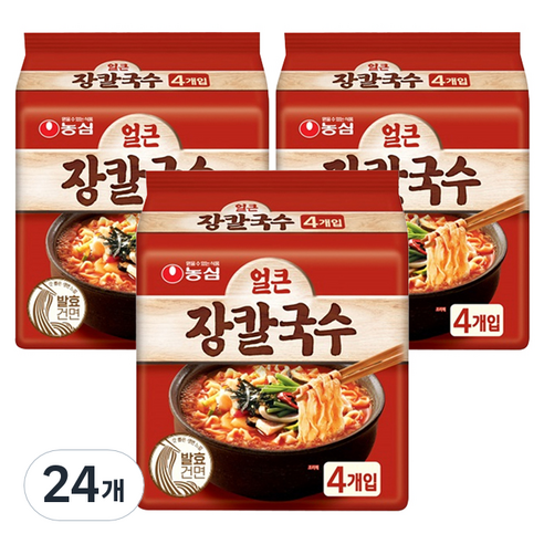 농심 얼큰 장칼국수 봉지 라면, 72개