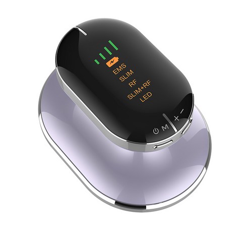 EMS 다용도 바디 마사지기 RF 고주파 바디 마사지기 4색 LED 라이트 고주파 진동, 자주색
