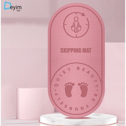 Deyim tech 줄넘기 매트 소음방지 줄넘기 초보 가정용 요가 피트니스, grey