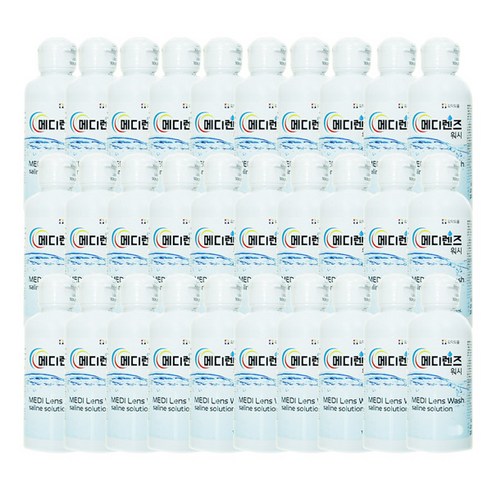 메디렌즈 워시액(염화나트륨) 식염수 60ml 렌즈용액 렌즈세척액 렌즈세정액, 30개