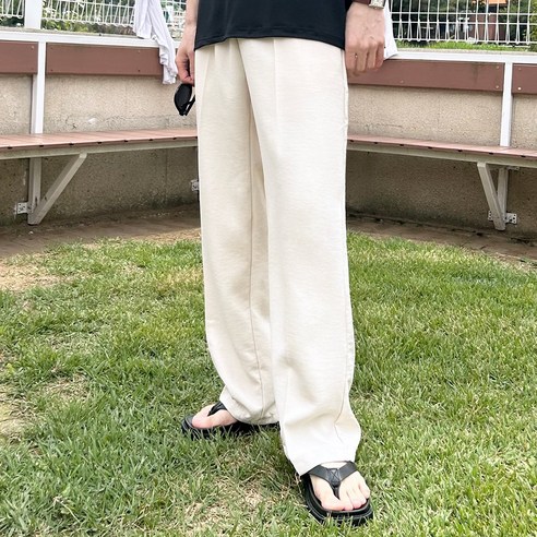 제타21 남성용 여름 쿨 린넨 와이드 밴딩 바지 [5170]